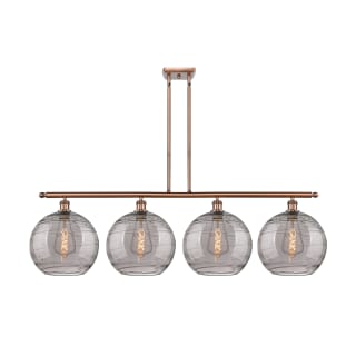 A thumbnail of the Innovations Lighting 516-4I 14 50 Athens Deco Swirl Chandelier Antique Copper