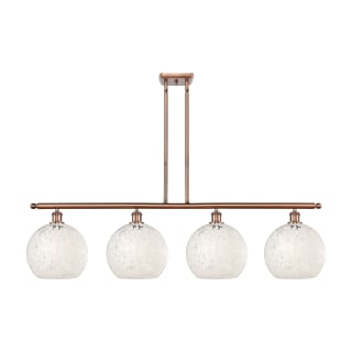 A thumbnail of the Innovations Lighting 516-4I-13-49-White Mouchette-Indoor Pendant Antique Copper / White Mouchette