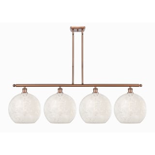 A thumbnail of the Innovations Lighting 516-4I-14-51-White Mouchette-Indoor Pendant Antique Copper / White Mouchette