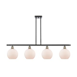 A thumbnail of the Innovations Lighting 516-4I-10-48-L Athens Linear Black Antique Brass / Matte White