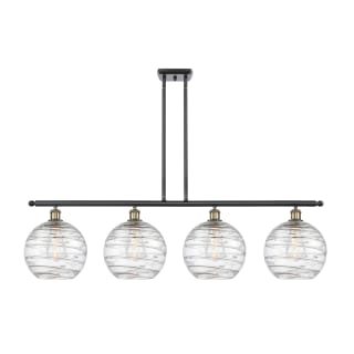 A thumbnail of the Innovations Lighting 516-4I-13-48 Athens Linear Black Antique Brass / Clear Deco Swirl