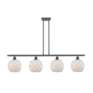 A thumbnail of the Innovations Lighting 516-4I Farmhouse Rope Matte Black / White Glass with White Rope