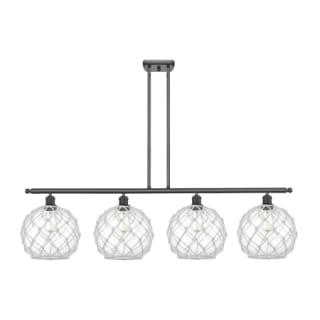 A thumbnail of the Innovations Lighting 516-4I Large Farmhouse Rope Matte Black / Clear Glass with White Rope