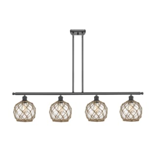 A thumbnail of the Innovations Lighting 516-4I Farmhouse Rope Matte Black / Clear Glass with Brown Rope