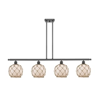 A thumbnail of the Innovations Lighting 516-4I Farmhouse Rope Oil Rubbed Bronze / White Glass with Brown Rope