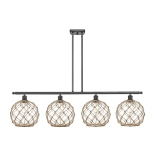 A thumbnail of the Innovations Lighting 516-4I Large Farmhouse Rope Oil Rubbed Bronze / Clear Glass with Brown Rope