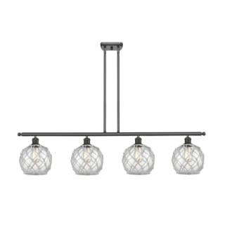 A thumbnail of the Innovations Lighting 516-4I Farmhouse Rope Oil Rubbed Bronze / Clear Glass with White Rope