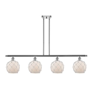 A thumbnail of the Innovations Lighting 516-4I Farmhouse Rope Polished Chrome / White Glass with White Rope
