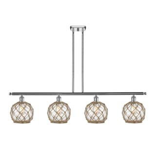 A thumbnail of the Innovations Lighting 516-4I Farmhouse Rope Polished Chrome / Clear Glass with Brown Rope