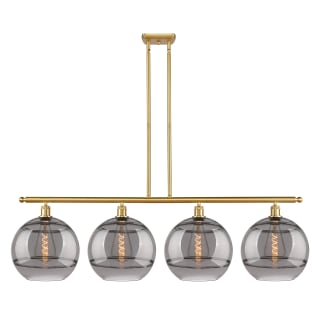 A thumbnail of the Innovations Lighting 516-4I-14-50 Rochester Linear Satin Gold / Smoked