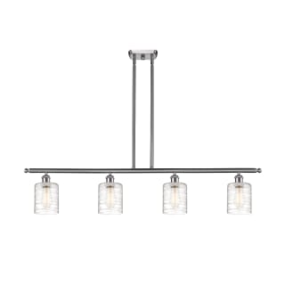 A thumbnail of the Innovations Lighting 516-4I-10-48 Cobbleskill Linear Brushed Satin Nickel / Deco Swirl