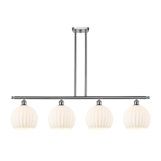 A thumbnail of the Innovations Lighting 516-4I-13-49-White Venetian-Indoor Pendant Brushed Satin Nickel / White Venetian