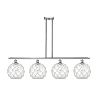 A thumbnail of the Innovations Lighting 516-4I Large Farmhouse Rope Brushed Satin Nickel / Clear Glass with White Rope