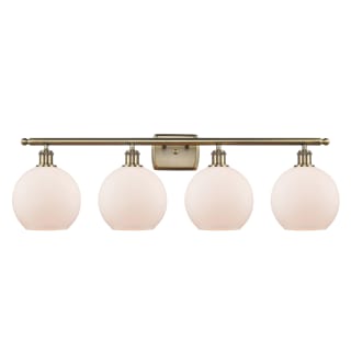 A thumbnail of the Innovations Lighting 516-4W-11-36 Athens Vanity Antique Brass / Matte White