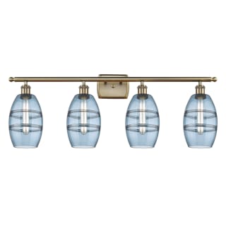 A thumbnail of the Innovations Lighting 516-4W-9-36 Vaz Vanity Antique Brass / Blue