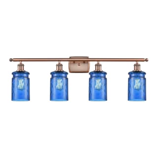 A thumbnail of the Innovations Lighting 516-4W Candor Antique Copper / Princess Blue Waterglass