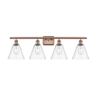 A thumbnail of the Innovations Lighting 516-4W-11-38 Berkshire Vanity Antique Copper / Clear