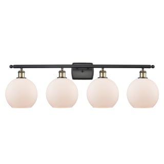 A thumbnail of the Innovations Lighting 516-4W-11-36 Athens Vanity Black Antique Brass / Matte White