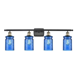 A thumbnail of the Innovations Lighting 516-4W Candor Black Antique Brass / Princess Blue Waterglass