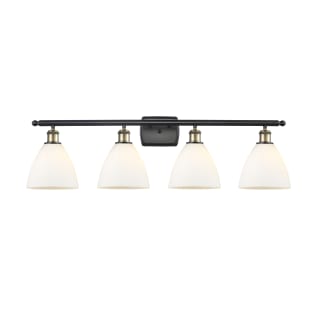 A thumbnail of the Innovations Lighting 516-4W-12-38 Bristol Vanity Black Antique Brass / Matte White