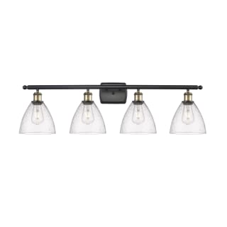 A thumbnail of the Innovations Lighting 516-4W-12-38 Bristol Vanity Black Antique Brass / Seedy