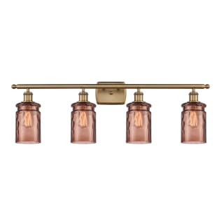 A thumbnail of the Innovations Lighting 516-4W Candor Brushed Brass / Toffee Waterglass