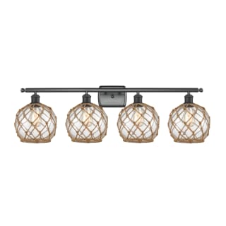 A thumbnail of the Innovations Lighting 516-4W Farmhouse Rope Matte Black / Clear / Black