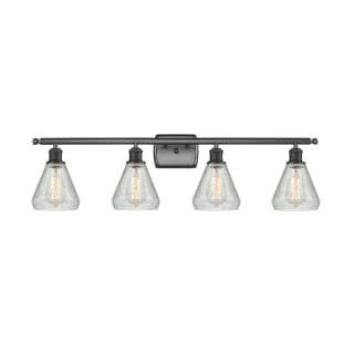 A thumbnail of the Innovations Lighting 516-4W Conesus Matte Black / Clear Crackle