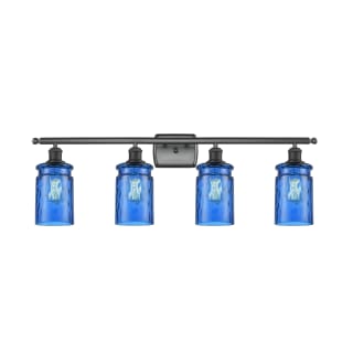 A thumbnail of the Innovations Lighting 516-4W Candor Matte Black / Princess Blue Waterglass