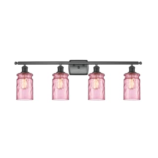 A thumbnail of the Innovations Lighting 516-4W Candor Matte Black / Sweet Lilac Waterglass