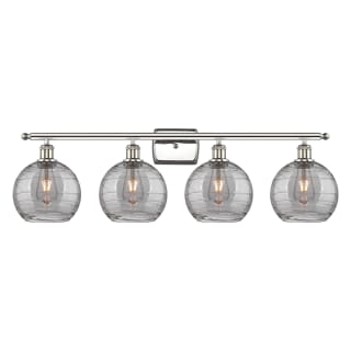 A thumbnail of the Innovations Lighting 516-4W 11 38 Athens Deco Swirl Vanity Polished Nickel / Light Smoke Deco Swirl