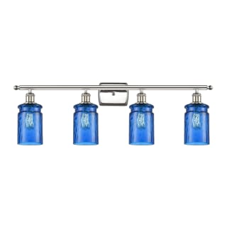 A thumbnail of the Innovations Lighting 516-4W Candor Polished Nickel / Princess Blue Waterglass