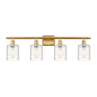 A thumbnail of the Innovations Lighting 516-4W-11-36 Cobbleskill Vanity Satin Gold / Deco Swirl