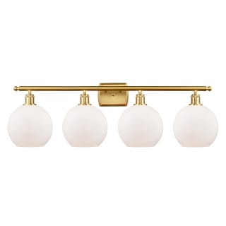 A thumbnail of the Innovations Lighting 516-4W-11-36 Athens Vanity Satin Gold / Matte White