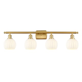 A thumbnail of the Innovations Lighting 516-4W-9-36-White Venetian-Bathroom Vanity Light Satin Gold / White Venetian