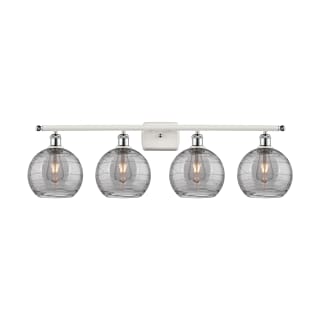 A thumbnail of the Innovations Lighting 516-4W 11 38 Athens Deco Swirl Vanity White Polished Chrome / Light Smoke Deco Swirl