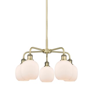 A thumbnail of the Innovations Lighting 516-5CR-15-24 Belfast Chandelier Antique Brass / Matte White