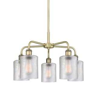 A thumbnail of the Innovations Lighting 516-5CR-15-23 Cobbleskill Chandelier Antique Brass / Clear