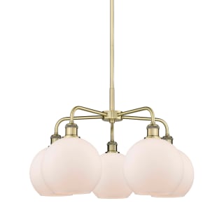 A thumbnail of the Innovations Lighting 516-5CR-16-26 Athens Chandelier Antique Brass / Matte White