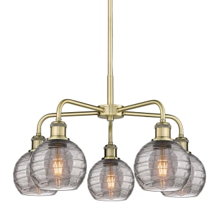 A thumbnail of the Innovations Lighting 516-5CR 14 24 Athens Deco Swirl Chandelier Antique Brass / Light Smoke Deco Swirl