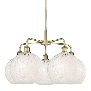 A thumbnail of the Innovations Lighting 516-5C-18-28-White Mouchette-Indoor Chandelier Antique Brass / White Mouchette