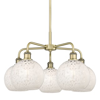 A thumbnail of the Innovations Lighting 516-5C-16-26-White Mouchette-Indoor Chandelier Antique Brass / White Mouchette