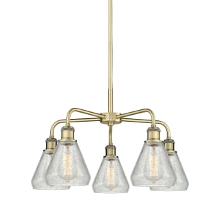 A thumbnail of the Innovations Lighting 516-5CR-15-24 Conesus Chandelier Antique Brass / Clear Crackle