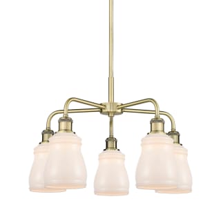 A thumbnail of the Innovations Lighting 516-5CR-15-23 Ellery Chandelier Antique Brass / White