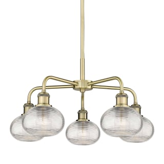 A thumbnail of the Innovations Lighting 516-5CR-13-24 Ithaca Chandelier Antique Brass / Clear Ithaca