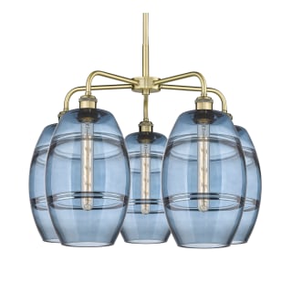 A thumbnail of the Innovations Lighting 516-5CR-15-26 Vaz Chandelier Antique Brass / Blue