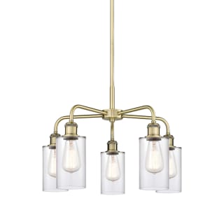 A thumbnail of the Innovations Lighting 516-5CR-15-22 Clymer Chandelier Antique Brass / Clear