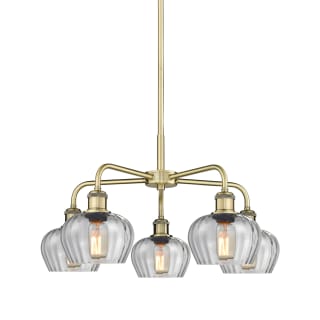 A thumbnail of the Innovations Lighting 516-5CR-14-25 Fenton Chandelier Antique Brass / Clear