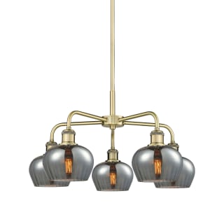 A thumbnail of the Innovations Lighting 516-5CR-14-25 Fenton Chandelier Antique Brass / Plated Smoke
