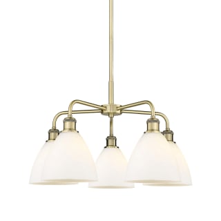 A thumbnail of the Innovations Lighting 516-5CR-16-26 Bristol Glass Chandelier Antique Brass / Matte White